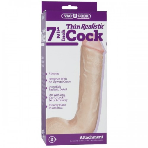VAC-U-LOCK 7.5" THIN REALISTIC -White