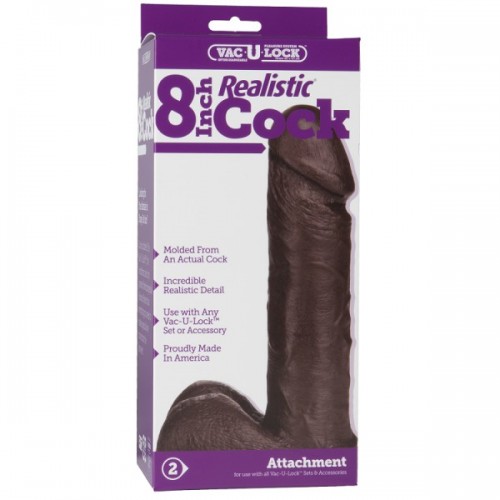 VAC-U-LOCK 8" REALISTIC -Black