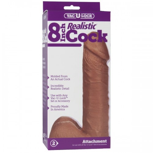 VAC-U-LOCK 8" REALISTIC -Brown